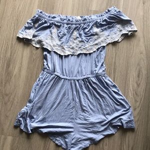 American eagle light blue romper